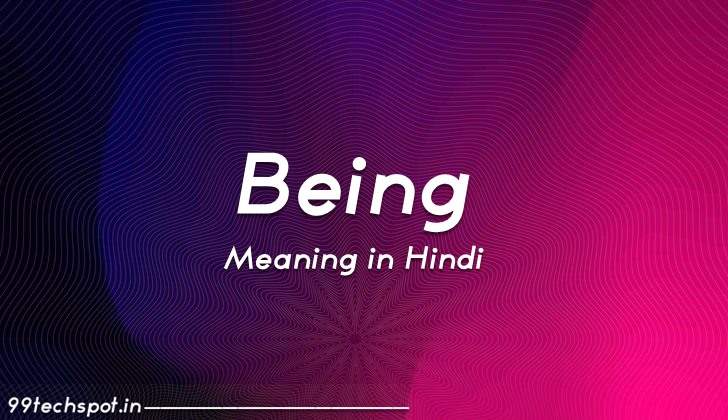 being meaning in hindi